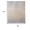 HomeRoots 8' X 10' Tan And Blue Abstract Distressed Area Rug - 3 of 3
