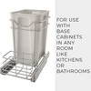 ClosetMaid 32102 Premium 24 Quart Cabinet Sliding Pull Out Trash Bin, Platinum - 4 of 4
