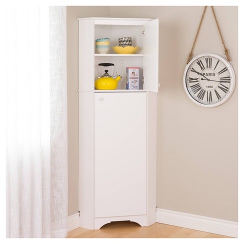 Elite Tall 2 Door Corner Storage Cabinet - Prepac : Target
