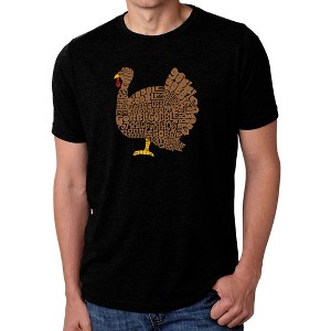 LA Pop Art Thanksgiving - Men's Premium Blend Word Art T-Shirt - 1 of 4