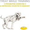 ANROD Dog Treat Dispenser Container Toy with Button,Dogs Food Dispensing  Feeder Toys to Slow Eating for Indoor, Dog Puzzle Memory Training Activity  IQ