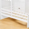 Twin Size House Bed with 2 Storage Drawers, Guardrails, Roof & Window - Wooden Playhouse Bed for Kids - 4 of 4