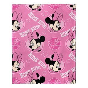 MLB New York Yankees Minnie Silk Touch Throw Blanket and Hugger - 1 of 3