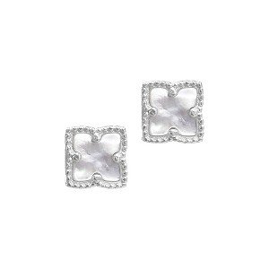 Adornia Flower Mother of Pearl Stud Earrings - 1 of 3