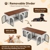 71" Dog Crate Furniture - Dual Kennel with Divider, Wooden Dog House & TV Stand for Large Dogs - 3 of 4