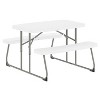 Flash Furniture Easy-Fold Folding Plastic Kids Outdoor Picnic Table and Benches - Commercial Grade - Recommended for up to Age 5 - 2 of 4