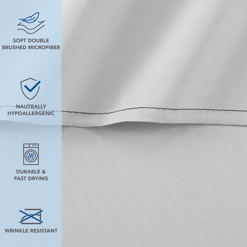 Host & Home Brushed Microfiber Flat Sheets - Pack of 6, 4 of 12