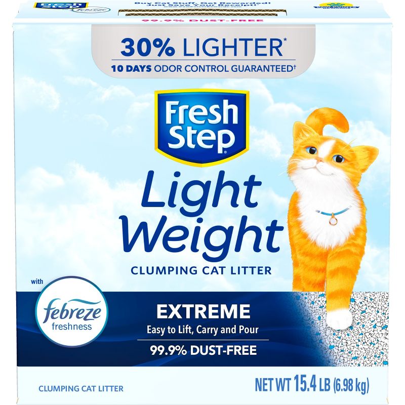 Fresh Step Lightweight Extreme Scented Litter with the Power of Febreze Clumping Cat Litter- 15.4lb, 3 of 14