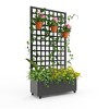 Rolling Metal Planter Box with Trellis,72"Tallx47"Wide Raised Garden Bed with Wheels,Galvanized Steel Planter for Vegetables,Flowers & Vines - 2 of 4