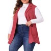 Agnes Orinda Women's Plus Size Lapel Suede Long Sleeveless Fashion Vest - 2 of 4