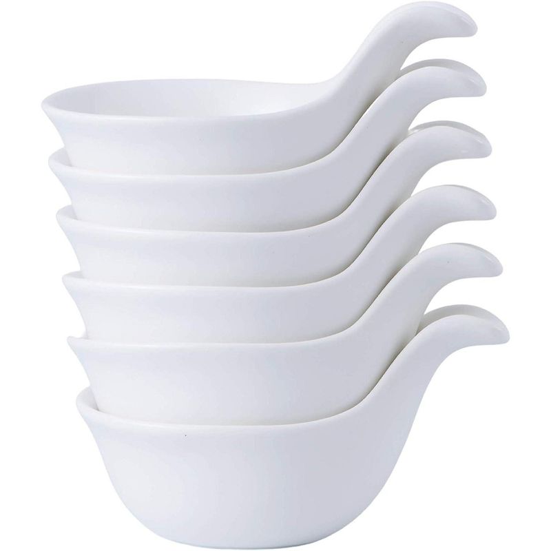 Bruntmor Porcelain Dipping Bowls - White - Set of 6, 3 of 7