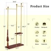 PAGED 70" Industrial Coat Rack - Solid Wood & Stainless Steel Double Layer Storage for Coats, Hats & Shoes - 4 of 4