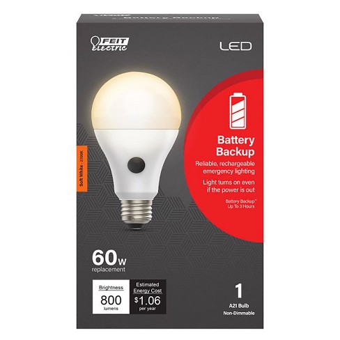 LED Emergency Light Bulb for Power Outages - Rechargeable Battery