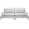 TiramisuBest 83" Modern Sofa Couches for Living Room, 3 Seater Sofa with Detachable Cover & double cushioning,Beige - 3 of 4