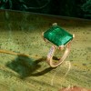 Ross-Simons 7.25 Carat Emerald and .14 ct. t.w. White Topaz Ring in 14kt Gold Over Sterling - 4 of 4