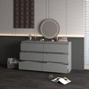 CAVINAS 6 Drawers Dresser for Bedroom,Modern Style Dresser with Handles for Kids Room,Living Room,and Hallway,Gray/Green - 4 of 4
