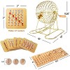 GSE Bingo Game Set with Large Brass Cage, 10 Shutter Slide Bingo Cards, Wood Master Board & 7/8" Calling Balls for Large Groups, Parties, Game Night - 2 of 4