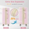 FURNIinspire Bag And Luggage Sets 4 Pieces Luggage And Cosmetic Case Spinner Suitcase, Family Friendly Lightweight Suitcase, Light pink, 20" 24" 28" - 4 of 4