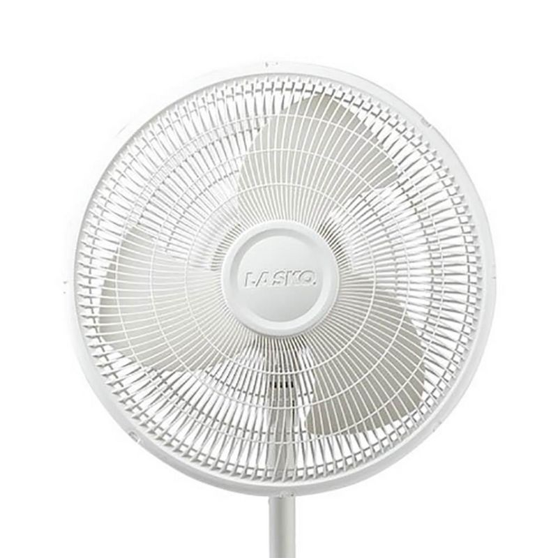 Lasko 16 Inch Oscillating Adjustable Tilting Pedestal Stand Fan, White (2 Pack), 4 of 7