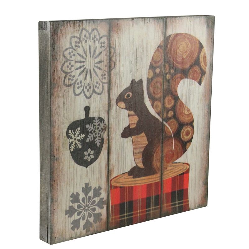 Raz Imports 13.75" Alpine Chic Squirrel with Acorn and Snowflakes Wall Art Plaque, 2 of 3