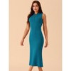 Seta T Women's Sleeveless Ribbed Knit Midi Sweater Dress - 2 of 4