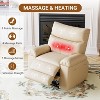 360° Rocker Recliner Chair with Side Pocket, Electric Recliner Chair PU Leather ,Plush Lounge Chair for Living Room, Bedroom - 3 of 4
