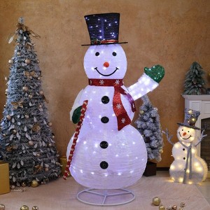 Karl Home  5.7ft Pop-up Lighted Snowman with Candy Cane Christmas Decoration - 1 of 1