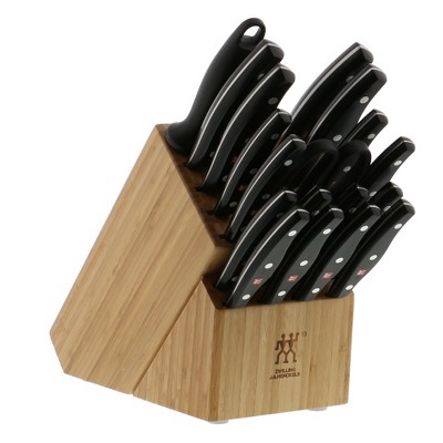 ZWILLING Twin Signature 19-piece Knife Set for Kitchen, Chef Knife, Professional Chef Knife Set, German Knife Set with Block, Light Brown