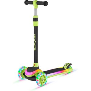 Lifemaster 3-Wheel Kids Scooter with Multi-Color Lights on Deck & Wheels – 5-Height Adjustable Handlebar, Child Safety Certified, Boys & Girls Ages 3+ - 1 of 4