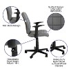 Flash Furniture Mid-Back Gray Quilted Vinyl Swivel Task Office Chair with Arms - 3 of 4