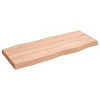 vidaXL Table Top Light Brown 39.4"x15.7"x(0.8"-2.4") Treated Solid Wood Live Edge - 4 of 4