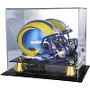 BCW UV Deluxe Acrylic Mirror Back Mini Football Helmet Display Case Gold Riser - 3 of 3