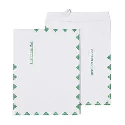 MyOfficeInnovations First-Class EasyClose Catalog Envelopes 10" x 13" White 100/BX 486930
