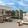 PexFix 72 in. x 35 in. Arched Outdoor Metal Trellis with Planter Box in Black - 4 of 4