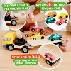 Magnetic Wooden Car Loader with 4 Vehicles and Semi Trailer Interactive Crane Toy Ages 2+ - 4 of 4