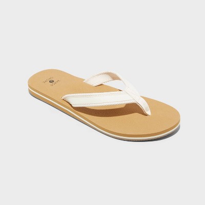 Women's Nona Thong Sandals - Shade & Shore™ White 7 : Target