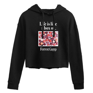 Women's - Forrest Gump - Life Is Like A Box Of Chocolates Cropped Graphic Hoodie - 1 of 3