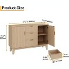 Coucheta 47.2 Inch Modern Storage Fluted Sideboard Buffet Cabinet with Drawers, Cupboard for Kitchen Dining Living Room - 2 of 4