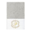 Linum Home Textiles 100% Turkish Cotton MONICA Gold Thread 3PC Embellished Towel Set - 3 of 4