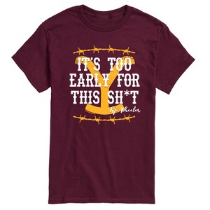 Men's - Yellowstone - Its Too Early For This Rip Wheeler Short Sleeve Graphic T-Shirt - 1 of 4