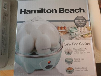 New Hamilton Beach 3 in 1 Egg Cooker 14 Egg Capacity Poach Hard