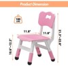 Kids Chairs - 3 Level Height Adjustable Plastic Preschool Chairs with Non-Slip Pads - 3 of 4