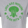 Women's - SpongeBob SquarePants - Squidward Luck Cropped Graphic T-Shirt - 2 of 4
