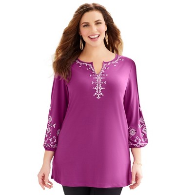 Catherines Women's Plus Size Anywear Kurta Top