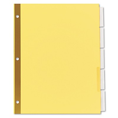 UNIVERSAL Extended Insert Indexes Five Clear Tabs Letter Buff 6 Sets/Pack 21875
