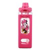 Disney Minnie Mouse Looking And Laughing 24 Oz Pink Square Plastic Water Bottle - 4 of 4