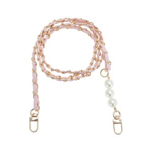 Unique Bargains Leather and Faux Pearl Handbag Strap 1 Pc - 1 of 4