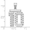 Black Bow Jewelry 14k White Gold, Varsity Collection, Large D/C Pendant, Number 10 - 2 of 3