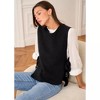 Clearlove Women's Ribbed Knit Vest Sleeveless Top with Side Tie Slit Detail - 3 of 4