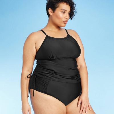 women's plus size high waisted swimwear